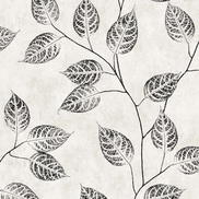 Seabrook Designs Branch Trail Silhouette Black & White Wallpaper