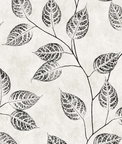 Seabrook Designs Branch Trail Silhouette Black & White Wallpaper