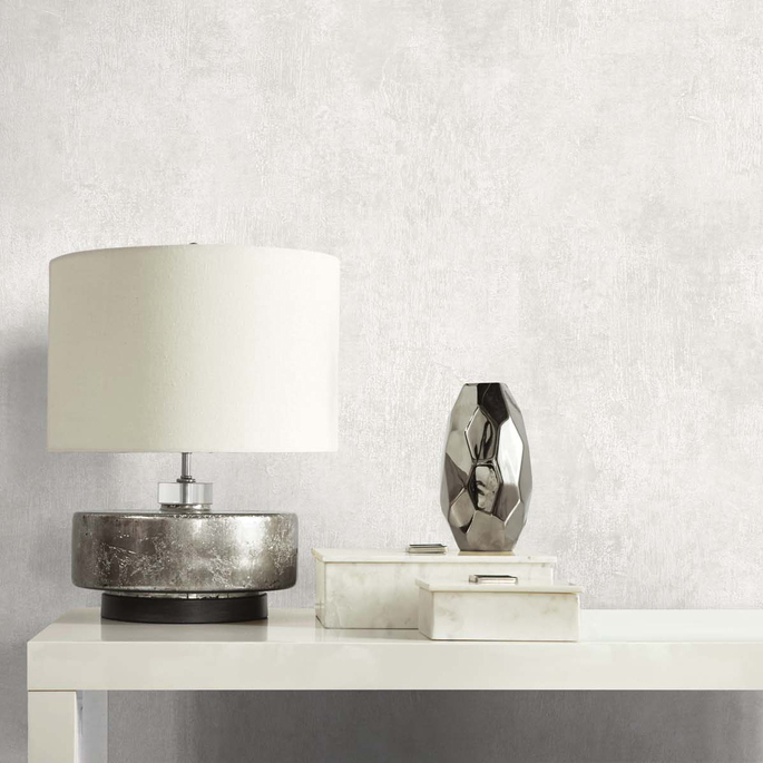 Seabrook Designs Claire Faux Suede Cool Pearl Wallpaper image 2 of 2