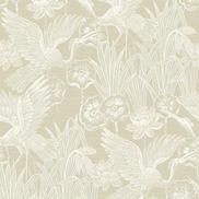Seabrook Designs Marsh Cranes Shore Wallpaper
