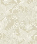 Seabrook Designs Marsh Cranes Shore Wallpaper