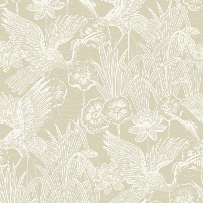 Seabrook Designs Marsh Cranes Shore Wallpaper image 1 of 5