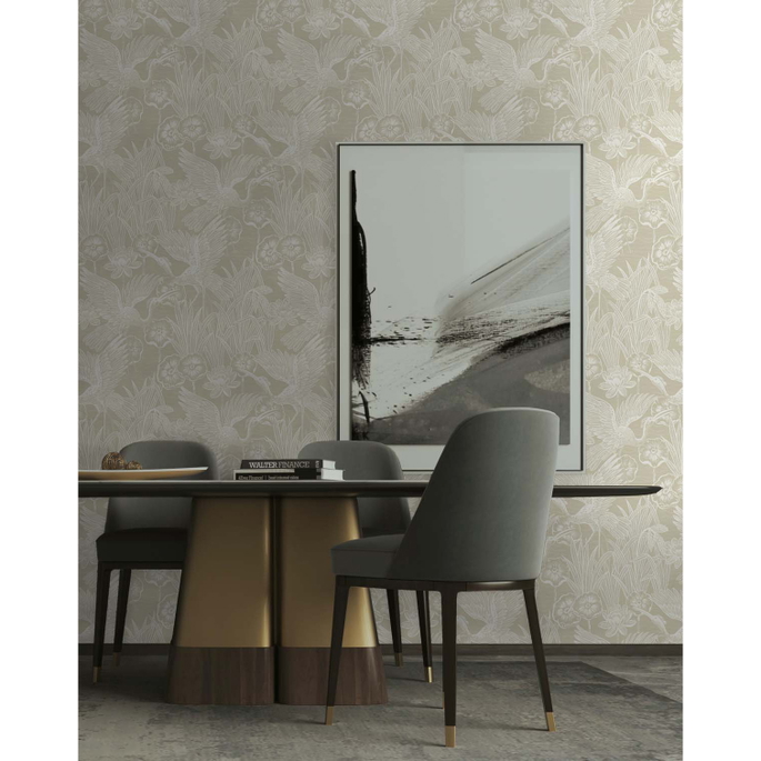 Seabrook Designs Marsh Cranes Shore Wallpaper image 3 of 5
