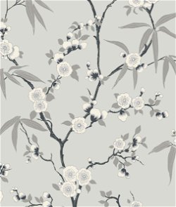 Seabrook Designs Floral Blossom Trail Stormy Wallpaper