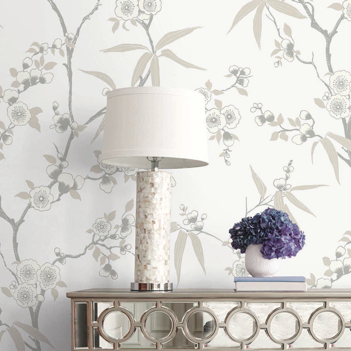 Seabrook Designs Floral Blossom Trail Morning Wallpaper image 2 of 4