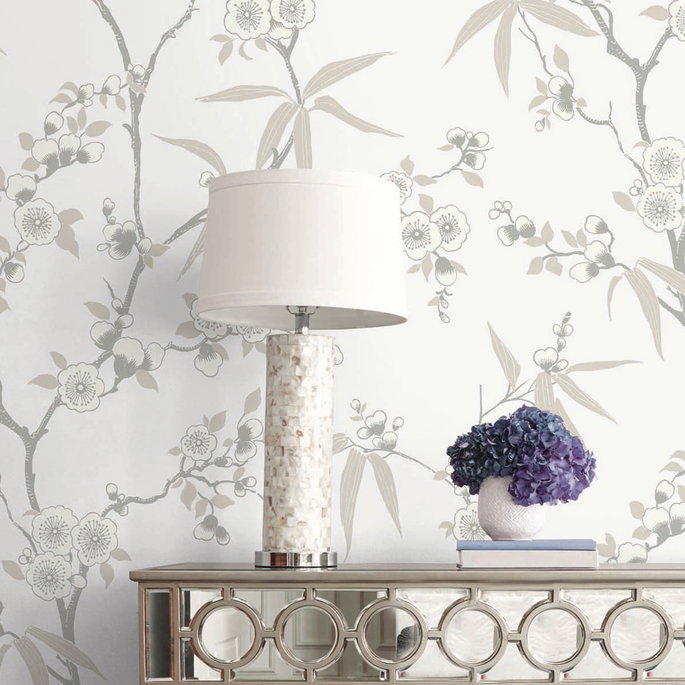 Seabrook Designs Floral Blossom Trail Morning Wallpaper image 2 of 4