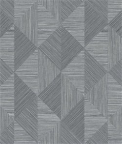 Seabrook Designs Diamond Inlay Charcoal Grass Wallpaper
