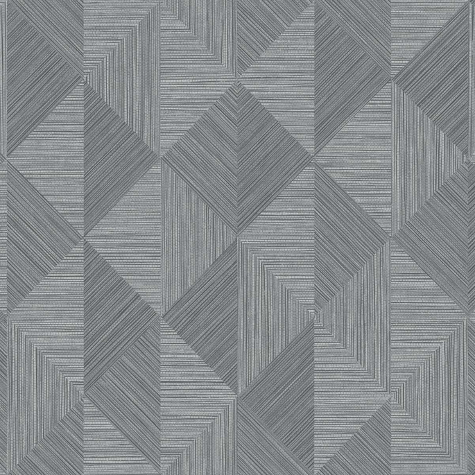 Seabrook Designs Diamond Inlay Charcoal Grass Wallpaper image 1 of 3