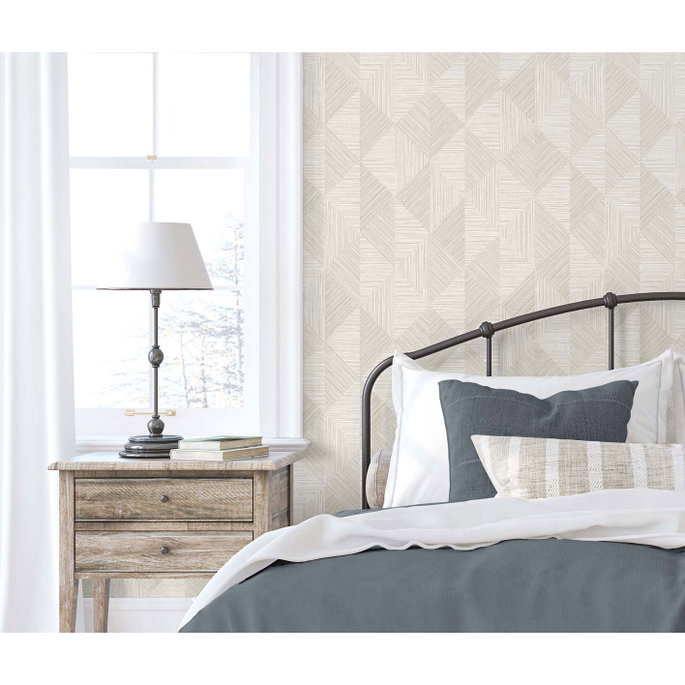 Seabrook Designs Diamond Inlay Beige Wallpaper image 2 of 3