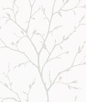 Seabrook Designs Branching Out Winter Grey Wallpaper