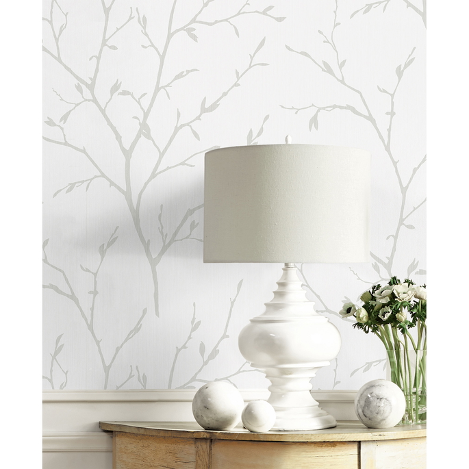 Seabrook Designs Branching Out Winter Grey Wallpaper image 2 of 2