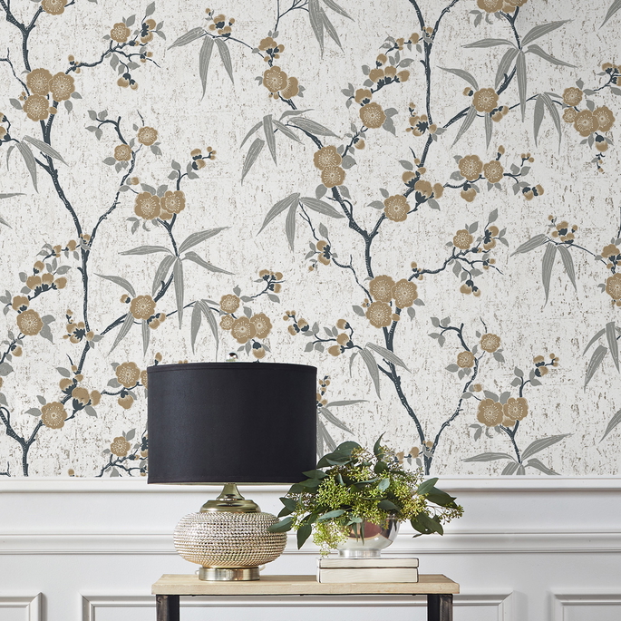 Seabrook Designs Blossom Cork Gold Chip Wallpaper image 2 of 2