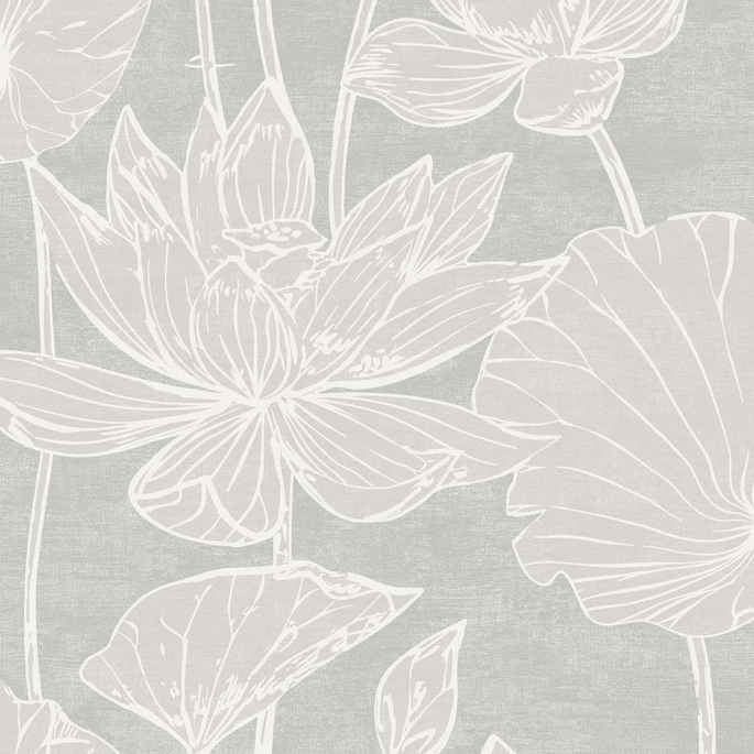 Seabrook Designs Water Lilies Shadow Wallpaper image 1 of 3