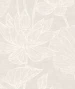 Seabrook Designs Water Lilies Pearlescent Wallpaper