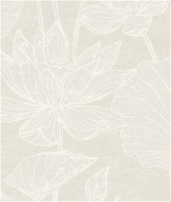 Seabrook Designs Water Lilies Pearlescent Wallpaper