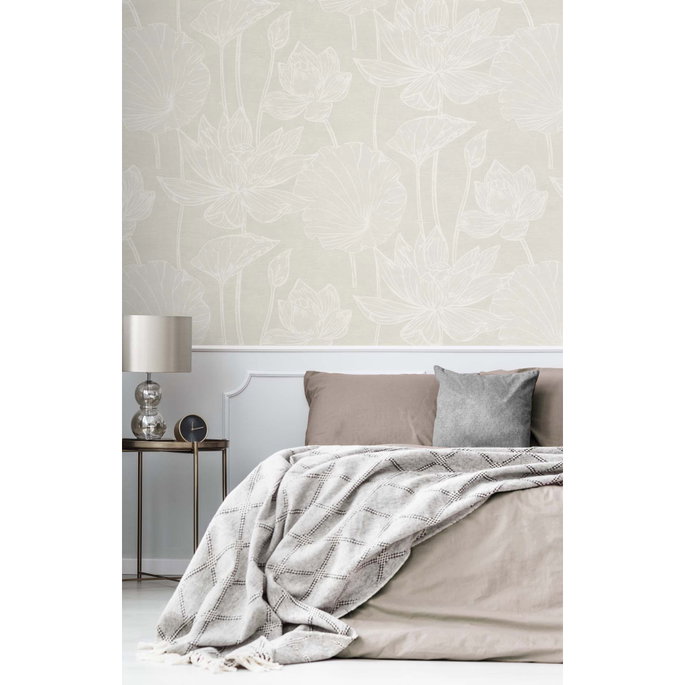 Seabrook Designs Water Lilies Pearlescent Wallpaper image 2 of 3