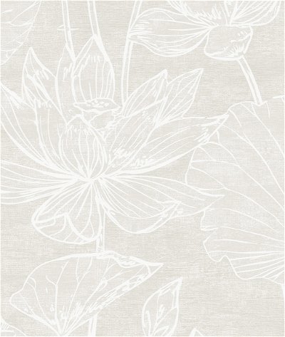 Seabrook Designs Water Lilies Antique Pearl Wallpaper