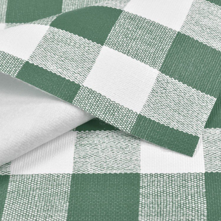 Green Chess Check Flannel Backed Vinyl
