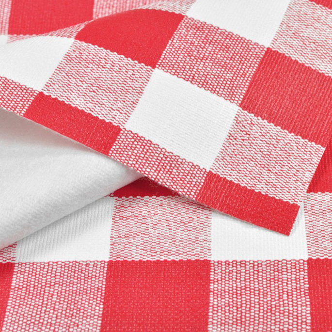 Red Chess Check Flannel Backed Vinyl image 1 of 2