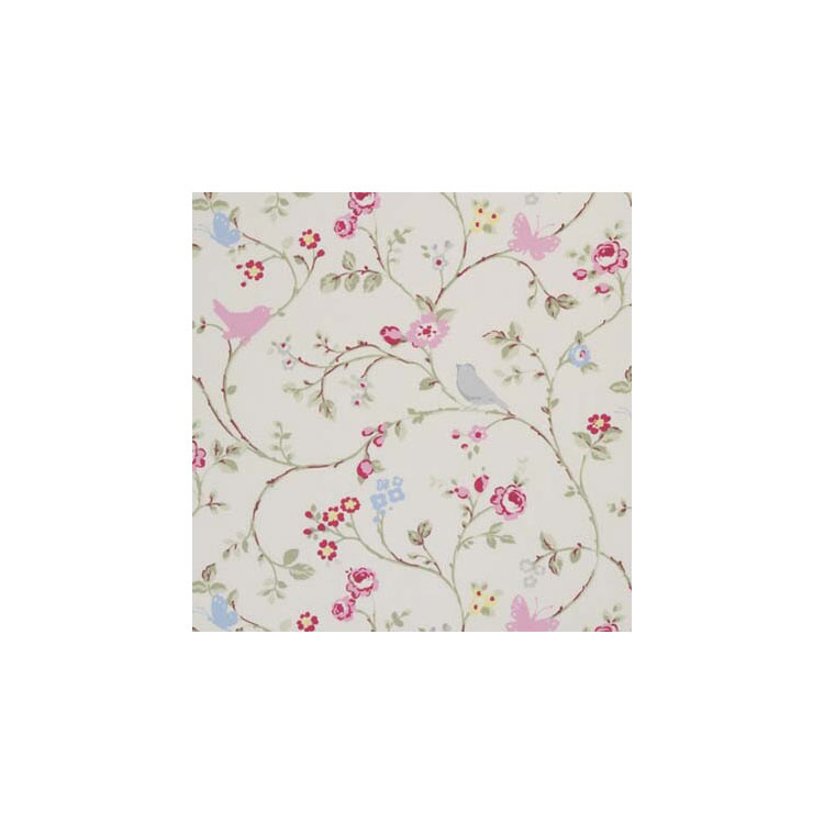 Clarke &amp; Clarke Bird Trail Grey Fabric