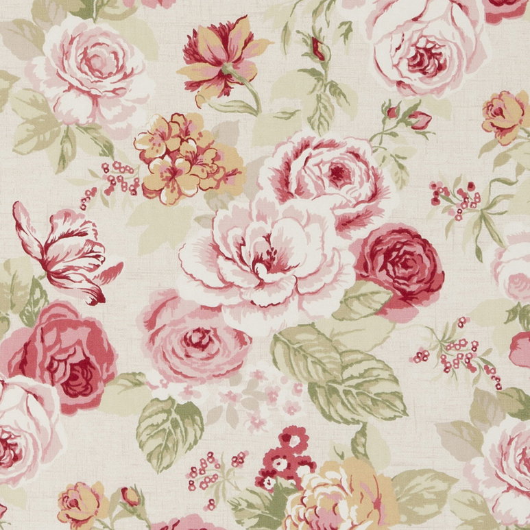 Clarke &amp; Clarke Genevieve Old Rose Fabric