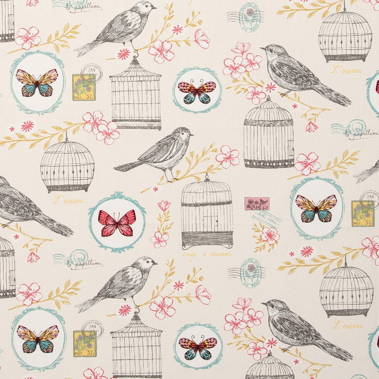 Clarke &amp; Clarke Melodie Natural Fabric