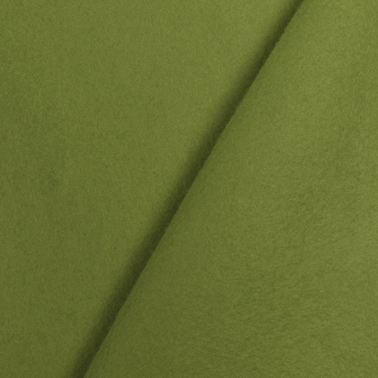 British Knitted Cotton Interlock Jersey Fabric - Moss Green