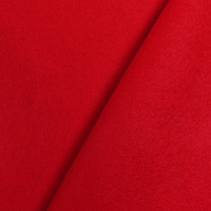 Bright Red Wool Felt Fabric image 2 of 2