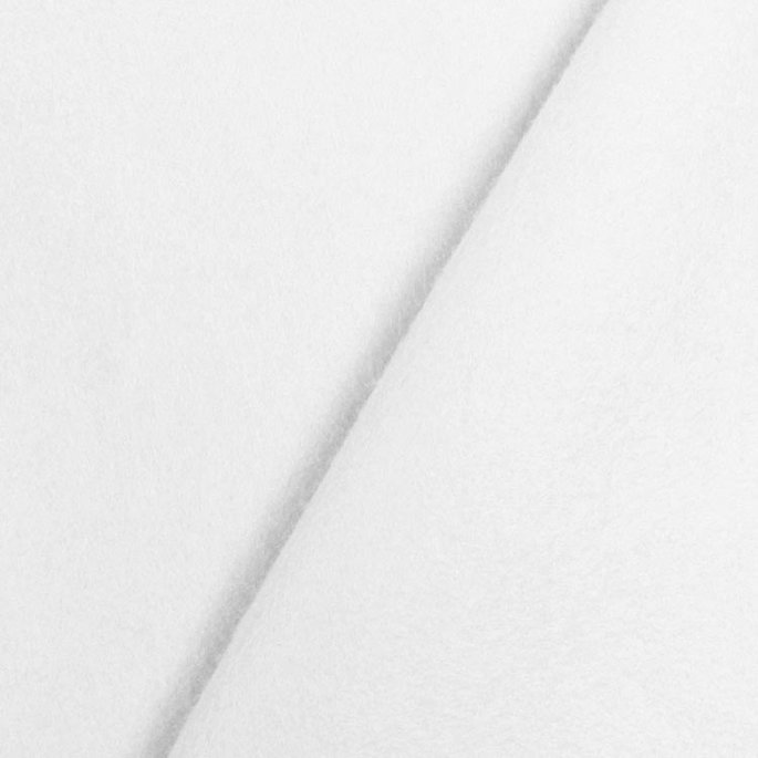 White Wool Felt Fabric image 2 of 2