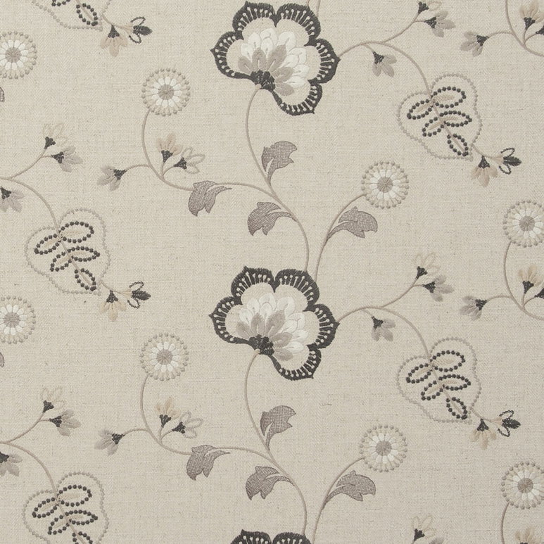 Clarke &amp; Clarke Chatsworth Charcoal Fabric