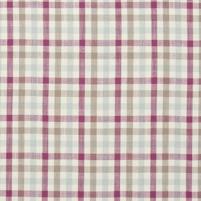 Clarke &amp; Clarke Hatfield Raspberry Fabric