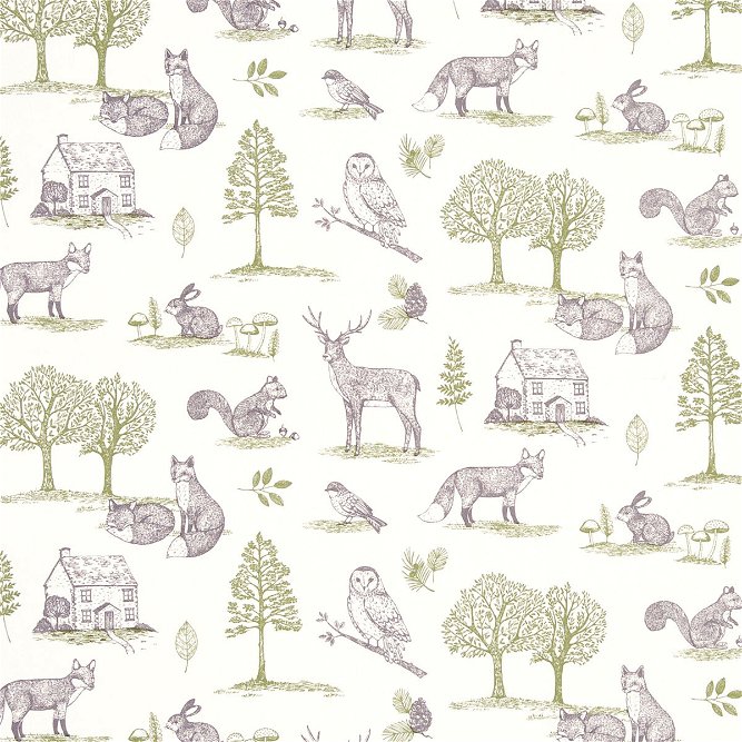 Clarke &amp; Clarke New Forest Forest Natural Fabric