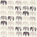 Clarke & Clarke Elephants Natural Fabric