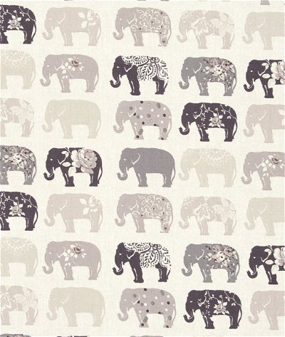 Clarke & Clarke Elephants Natural Fabric
