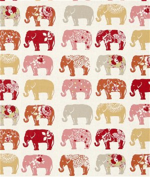 Clarke & Clarke Elephants Spice Fabric