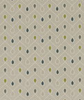 Clarke & Clarke Healey Teal/Acacia Fabric