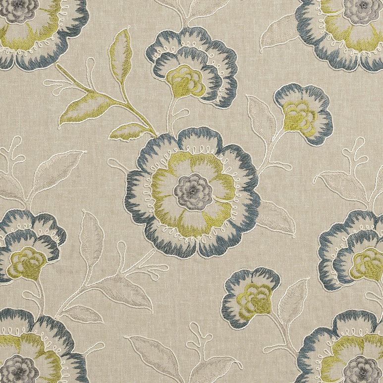 Clarke &amp; Clarke Richmond Teal/Acacia Fabric