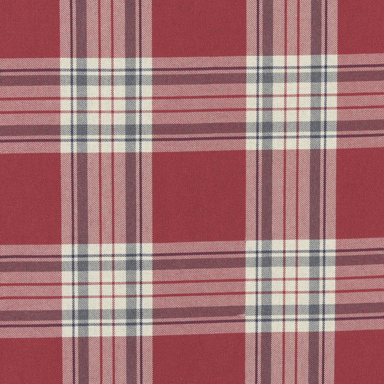 Clarke &amp; Clarke Glenmore Red Fabric