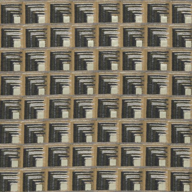 Clarke &amp; Clarke Oni Charcoal/Cinnamon Fabric