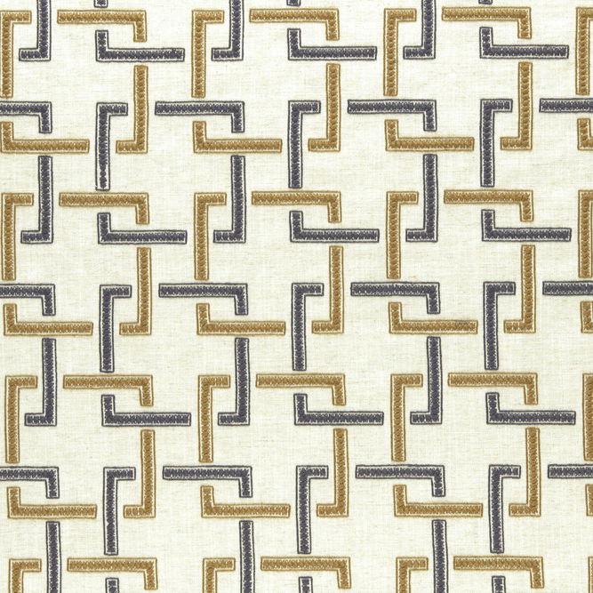 Clarke &amp; Clarke Sekai Charcoal/Cinnamon Fabric