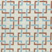 Clarke & Clarke Sekai Cinnabar/Aqua Fabric