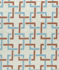 Clarke & Clarke Sekai Cinnabar/Aqua Fabric
