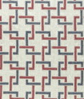 Clarke & Clarke Sekai Indigo/Red Fabric
