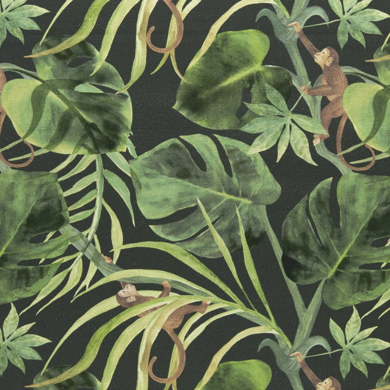Clarke &amp; Clarke Monkey Business Charcoal Fabric