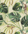 Clarke & Clarke Monkey Business Natural Fabric