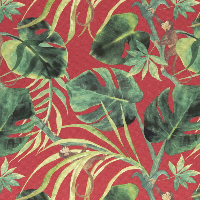 Clarke &amp; Clarke Monkey Business Rouge Fabric