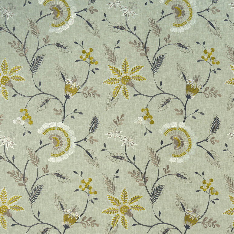 Clarke &amp; Clarke Delamere Chartreuse Fabric