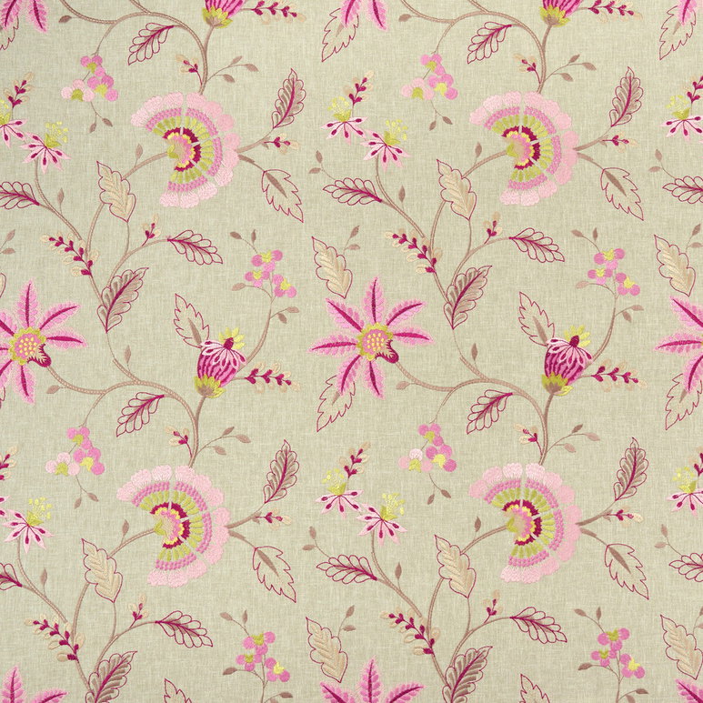 Clarke &amp; Clarke Delamere Raspberry Fabric