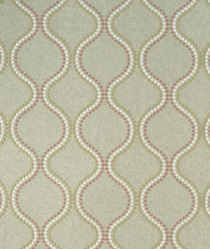 Clarke & Clarke Layton Pink/Apple Fabric