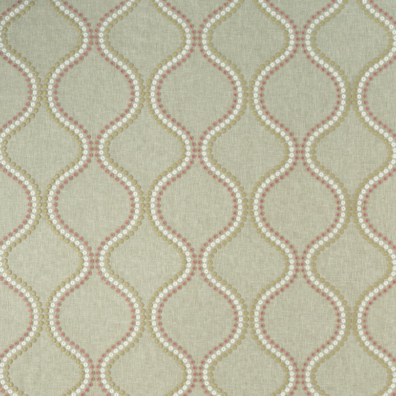 Clarke &amp; Clarke Layton Pink/Apple Fabric